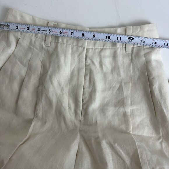 Aritzia The Effortless Pants Linen Cropped Sz 4 Natural Ecru - Picture 10 of 14